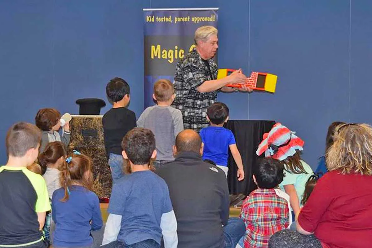 Magic Guy performing for a Michigan crowd